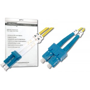 Optični patch kabel-Duplex E9/125 LC<>SC 1m