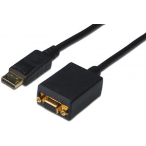 Adapter DisplayPort kabel moški - ženski VGA HD15,  0,15m