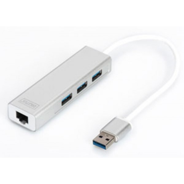 USB 3.0 3 portni HUB & Gigabit LAN adapter
