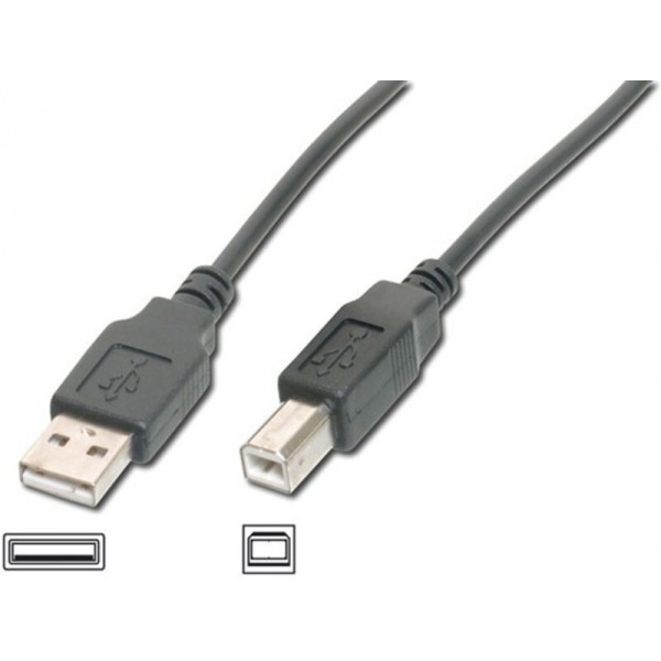 USB kabel A/moški<>B/moški USB2.0 3m