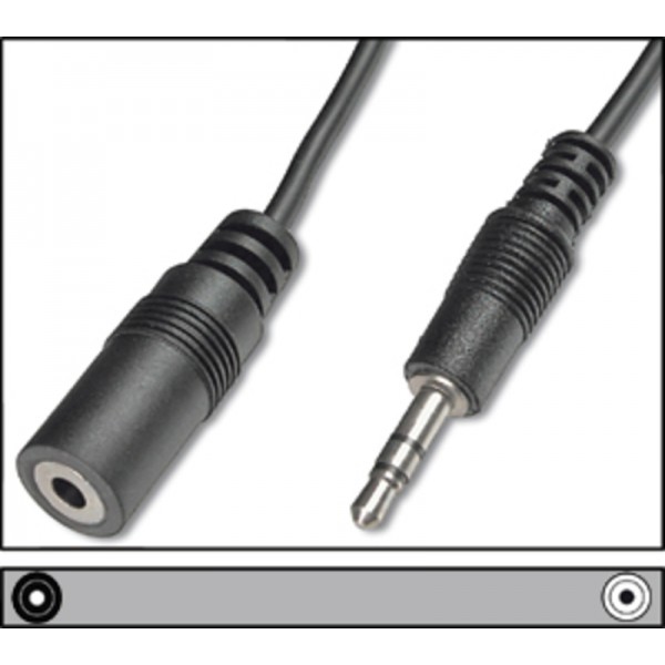 Audio stereo kabel  - podaljšek 3,5mm moški - ženski 3,5mm, 5m