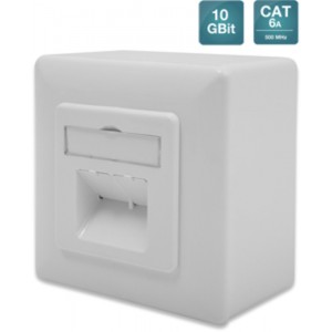 Doza za rač. mrežo Cat.6A STP 2x8polna  nadometna