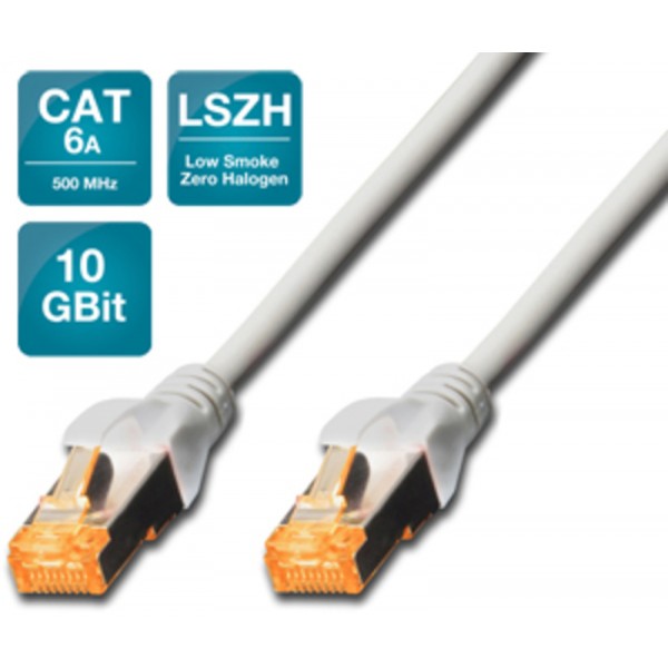 Patch kabel Cat.6A SFTP 3m sivi