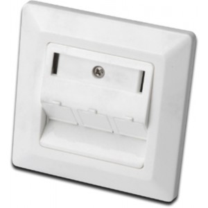 Vtičnica prazna za Keystone Jack 3-port, kotna 80x80 DIGITUS®
