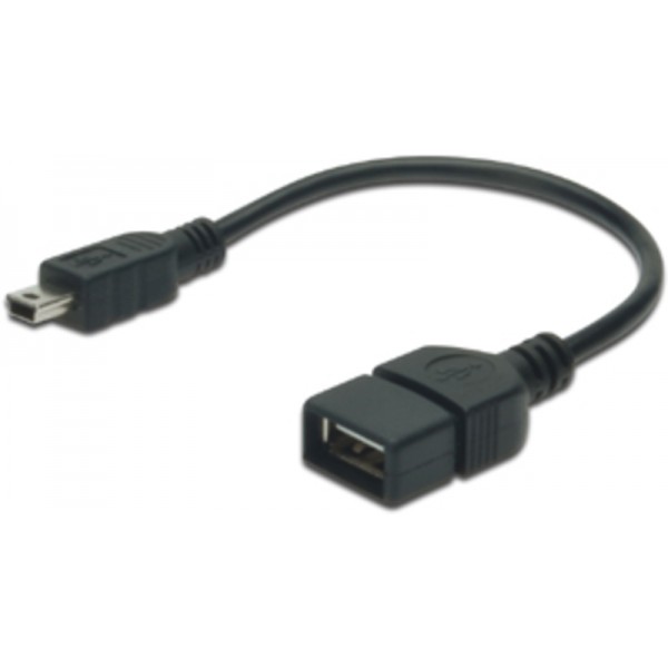 Adapter USB 2.0 A/ženskii - USB B-miini OTG 0,2 m