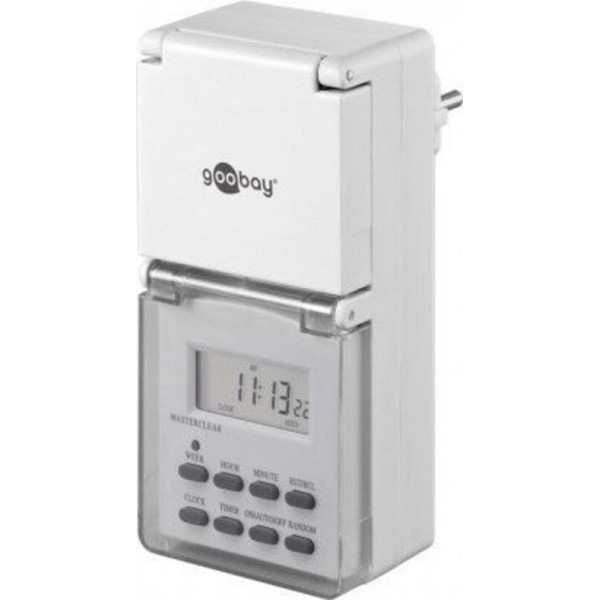 Digitalni dnevno/tedenski timer IP44 za 220V GOOBAY