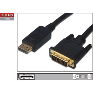DisplayPort kabel moški - DVI-D moški, 3m