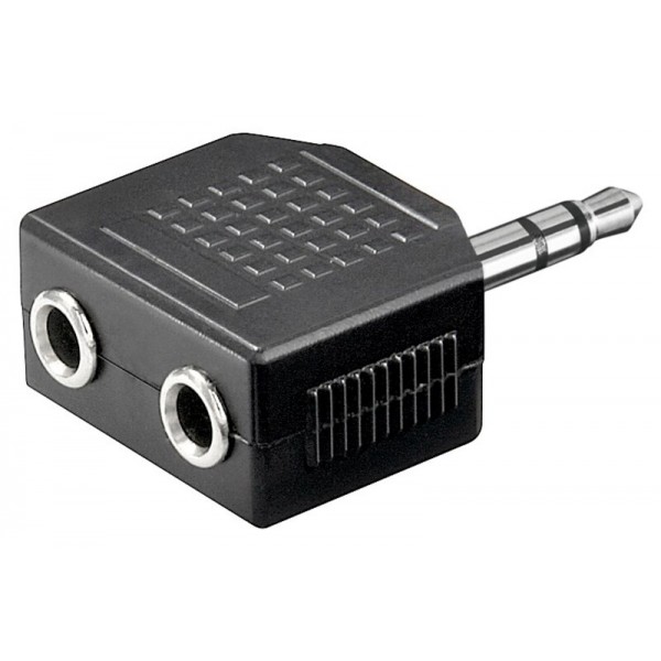 Adapter audio vtič 3,5mm moški - 2x3,5mm ženski