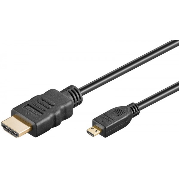 HDMI/A kabel 19 Pol moški - moški micro Tip D, 3m