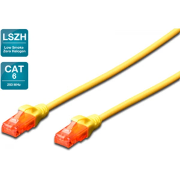 Patch kabel Cat.6 UTP 2m rumen LSHF
