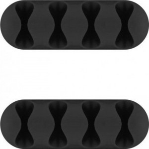 Držalo za kable - 4 linije, črno