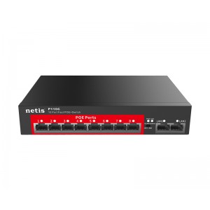 NETIS POE 8 port mrežno stikalo 10/100 + 2RJ45 10/100 UPLINK