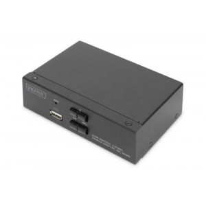 DIGITUS KVM stikalo, 2 vrata, en zaslon, 4K, HDMI®