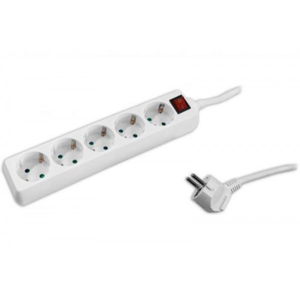 Razdelilec električni 5x 220V, s stikalom ON/OFF, 1,5m