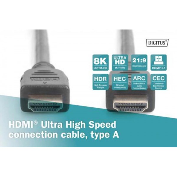 HDMI/A kabel ULTRA High Speed 19 Pol moški - moški 2m, 8K