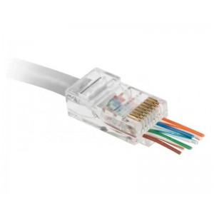 Modularni konektor RJ45 Cat.6, neoklopljen 100 kom, "PASS-through"