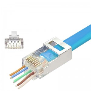 Modularni konektor RJ45 Cat.6, oklopljen 100 kom, "PASS-through"