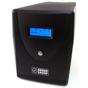 UPS 1500VA, LCD Braun Group, šuko *3