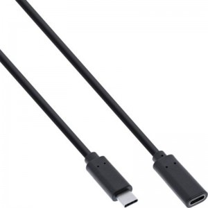 InLine® USB 3.2 Gen.2x2, podaljšek USB-C moško - ženski, črn, 1m