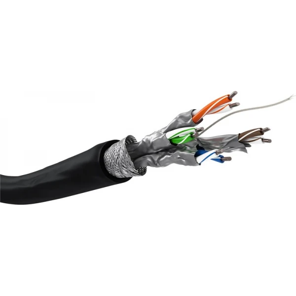 Inštalacijski mrežni kabel ZUNANJI CAT 6, S/FTP (PiMF), črn, 100m -Outdoor  (Cca)