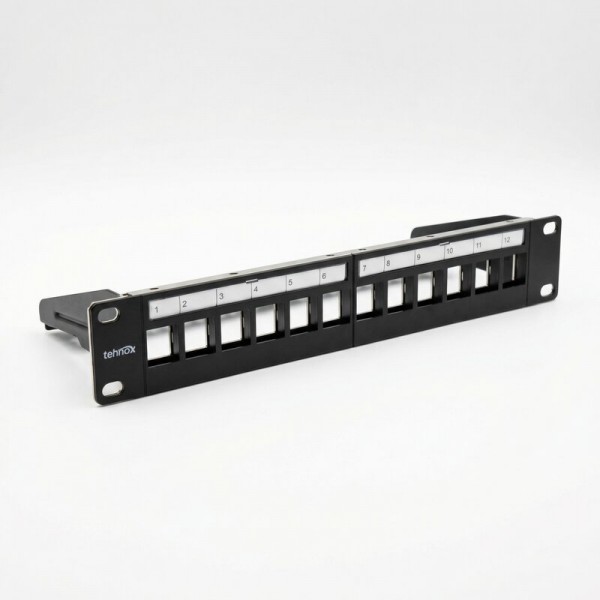 Patch panel 12 port za KEYSTONE modul 1U, RAL9005