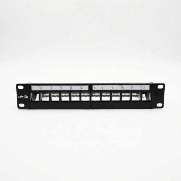 Patch panel 12 port za KEYSTONE modul 1U, RAL9005