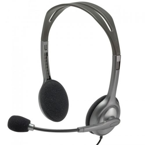 LOGITECH H111 sive slušalke z mikrofonom