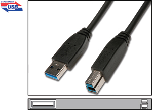 Kabel USB 3.0 A/moški <> B/moški  3m