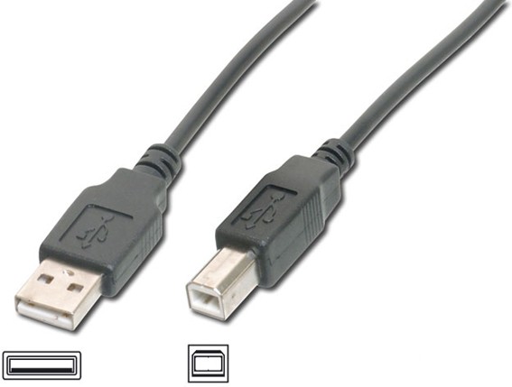 USB kabel A/moški<>B/moški USB2.0 3m